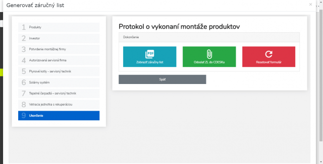 Možnosti exportu interaktívneho formulára