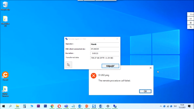 Connection to the user's desktop via CM-EasyDesktop