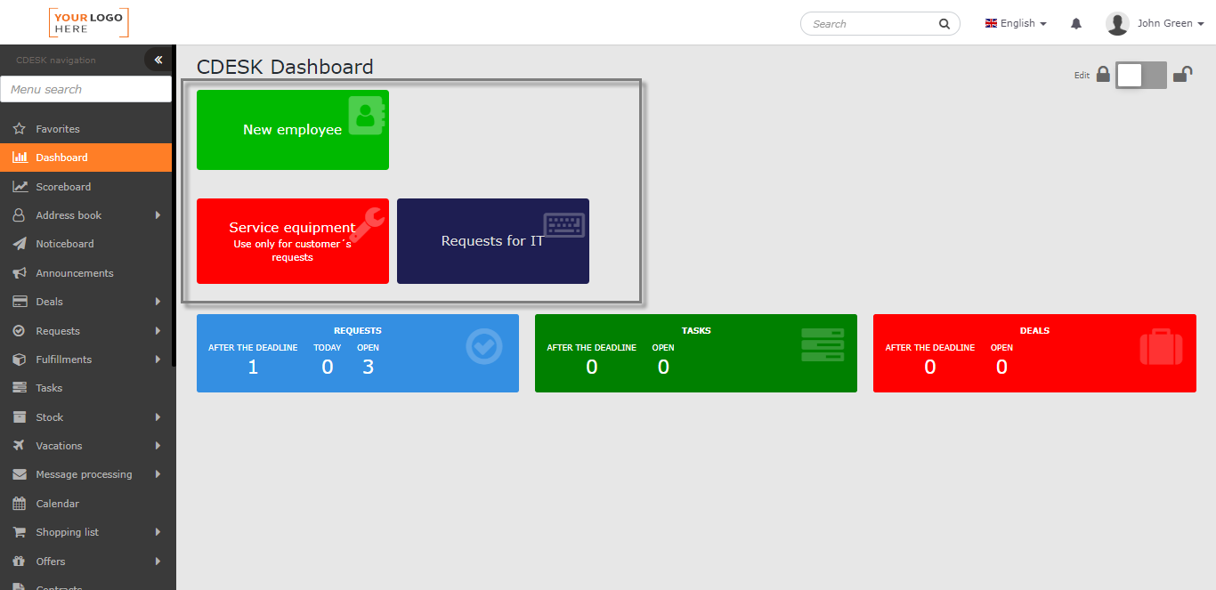 Requests - Settings - CDESK