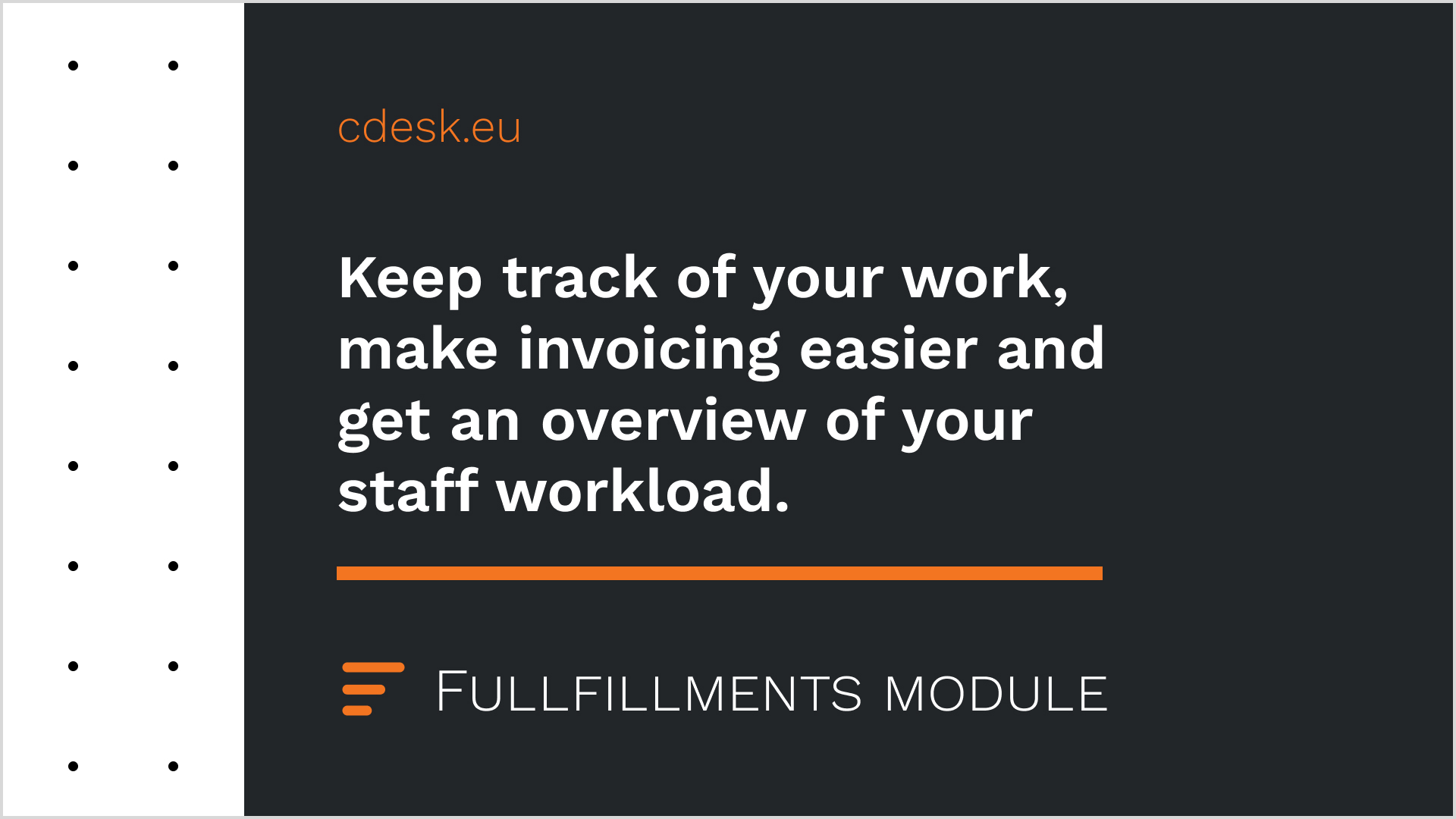 Fulfillments - Features Overview - CDESK