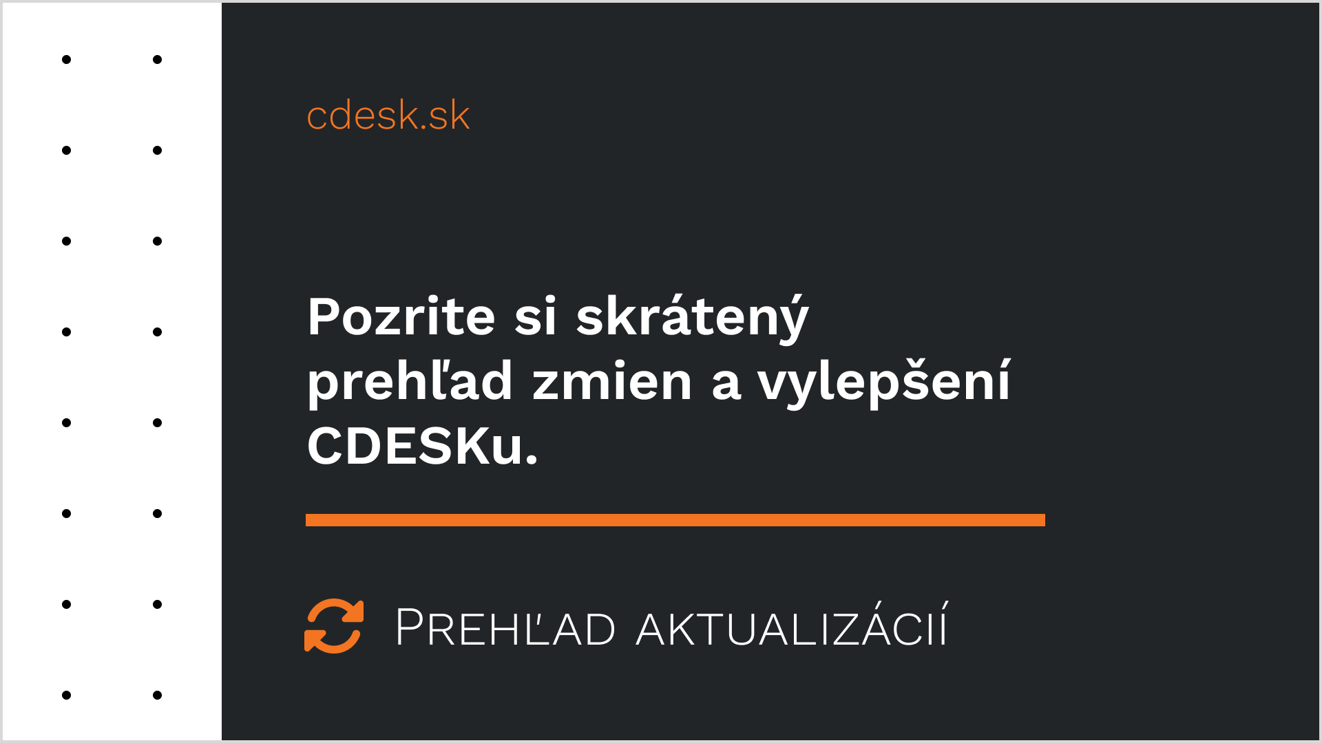 Overview of updates - CDESK
