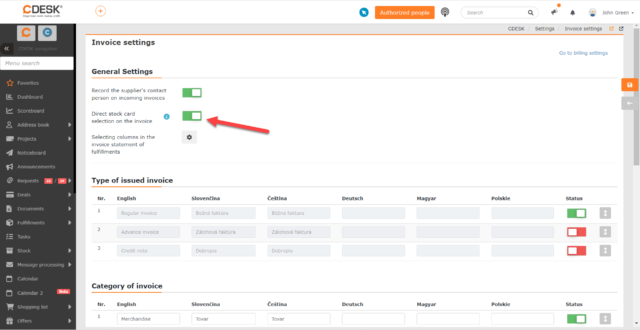 Nové nastavenia pre pridávanie skladových výdajok a položiek na faktúrach