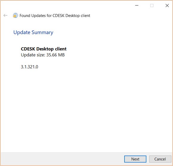 Aktualizácie CDESK Desktop aplikácie